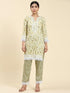 Samma Chikankari Co-ord set in Cotton for Women- Cream